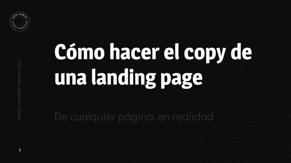 Cómo escribir una landing page